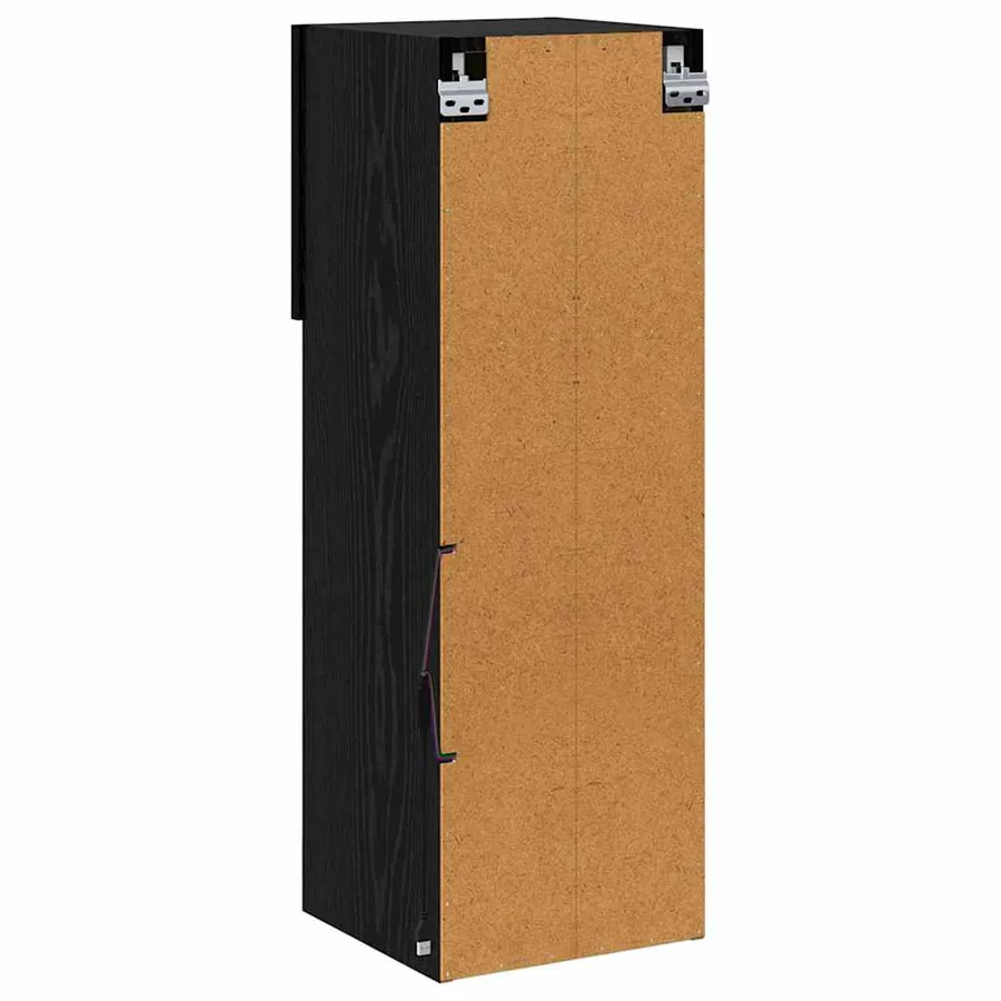Meuble TV mural Chêne noir 30,5 x 30 x 90 cm Bois d'ingénierie - 11