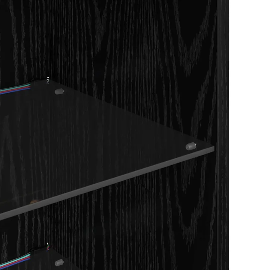 Meuble TV mural Chêne noir 30,5 x 30 x 90 cm Bois d'ingénierie - 12