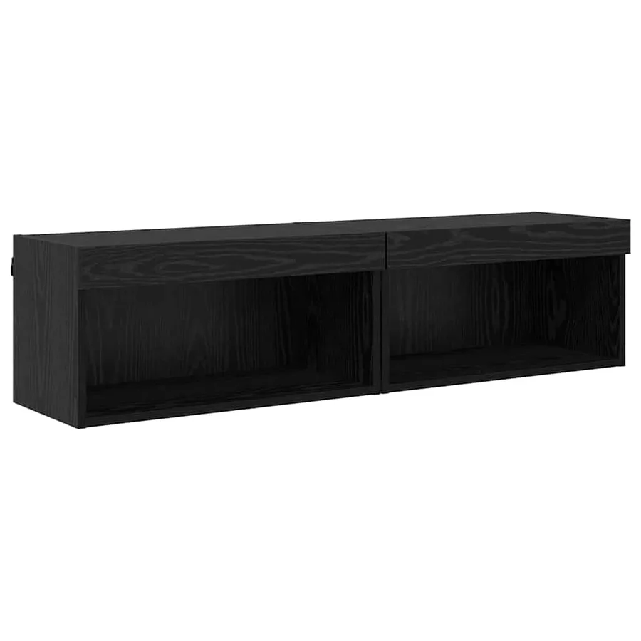 Ensemble meuble TV avec LED 2 pcs Chêne noir 60 x 30 x 30 cm - 2