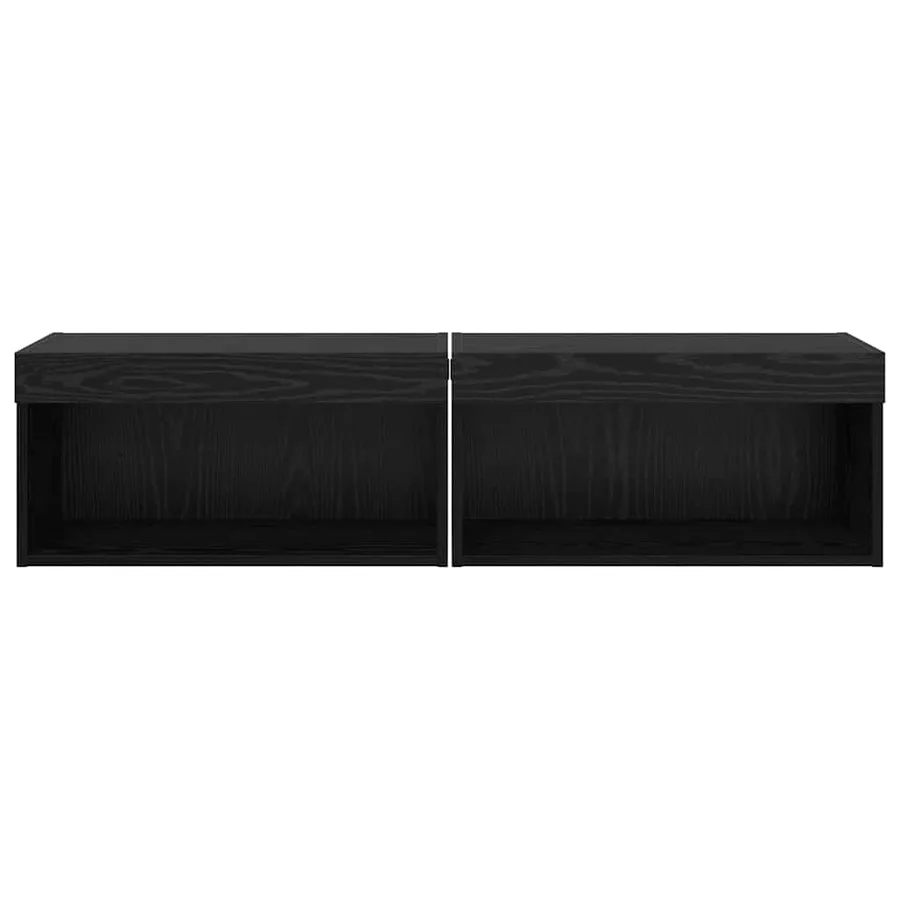 Ensemble meuble TV avec LED 2 pcs Chêne noir 60 x 30 x 30 cm - 7