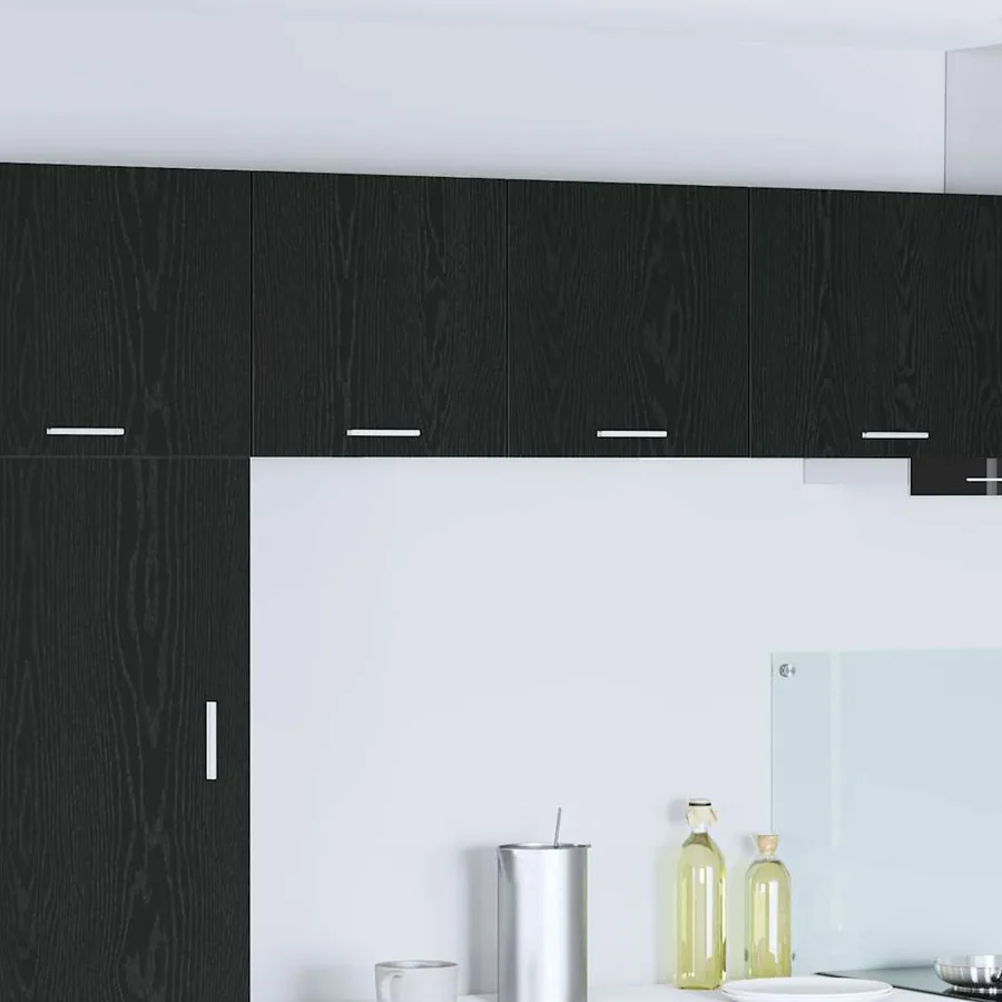 Armoire suspendue 2 pcs Chêne noir et Blanc 40 x 31 x 40 cm