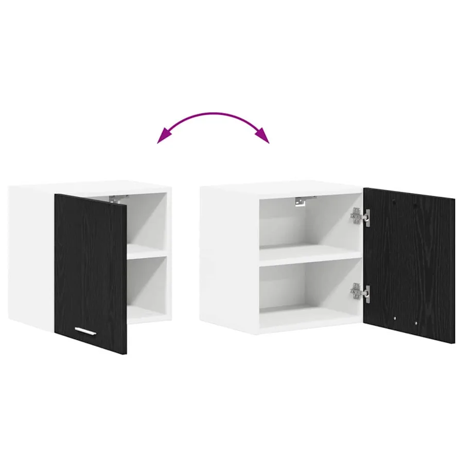 Armoire suspendue 2 pcs Chêne noir et Blanc 40 x 31 x 40 cm - 12