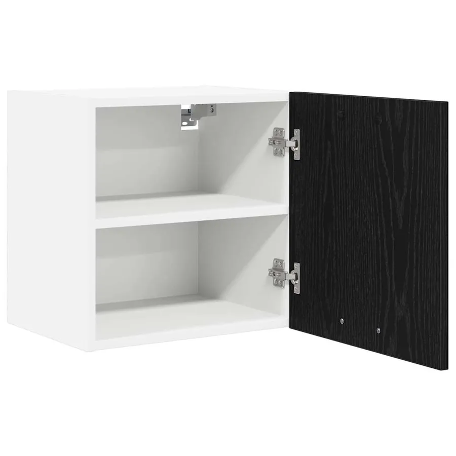 Armoire suspendue 2 pcs Chêne noir et Blanc 40 x 31 x 40 cm - 6