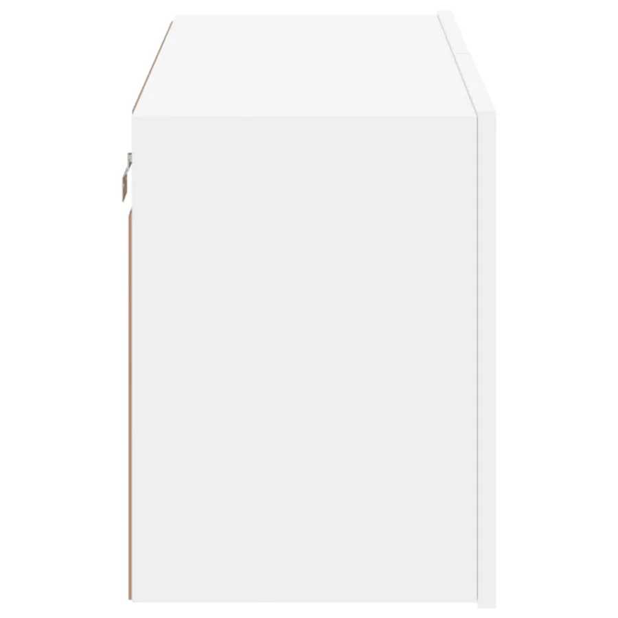 Meuble TV mural blanc 80x30x41 cm - 7