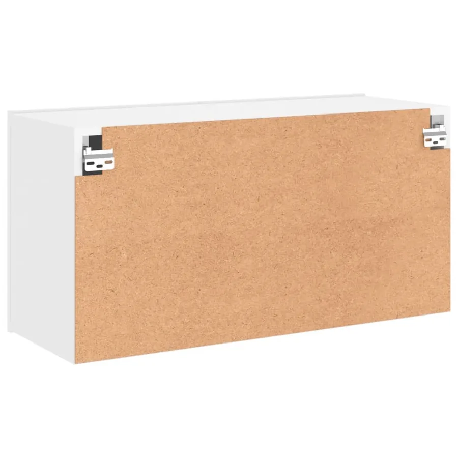 Meuble TV mural blanc 80x30x41 cm - 8