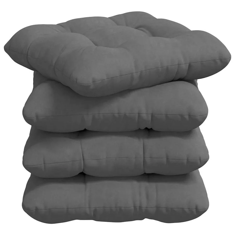 Coussins de siège 4 pcs Gris foncé 45 x 45 cm - 2