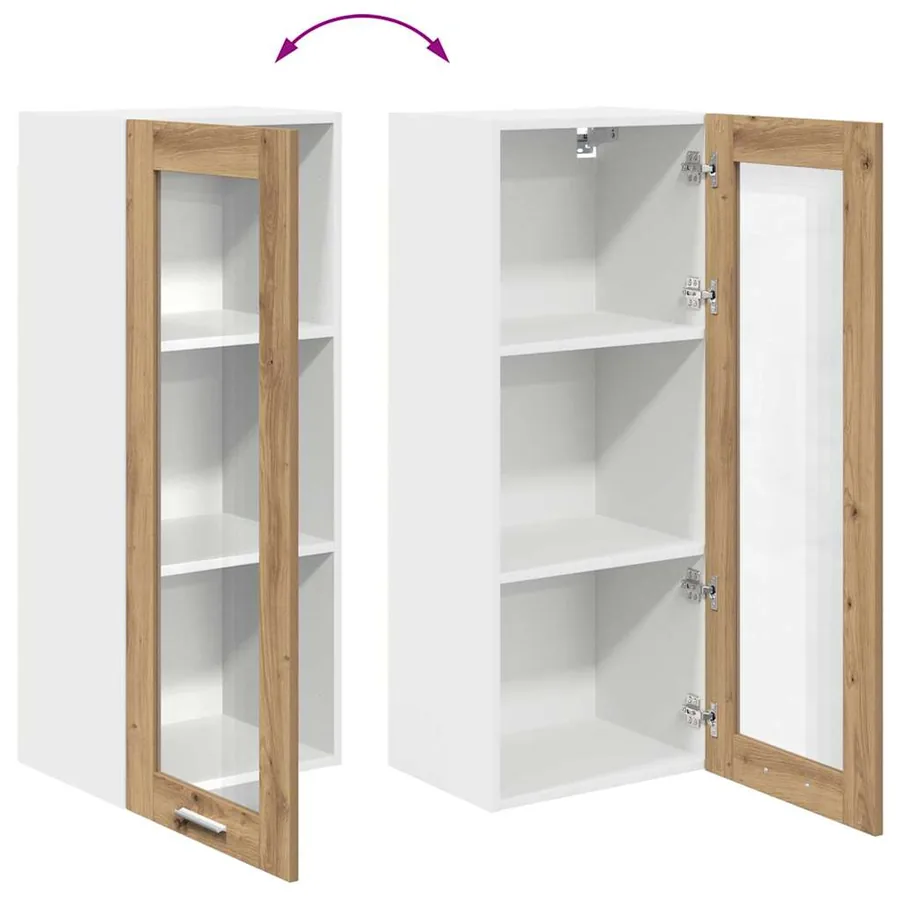 Armoire suspendue avec porte Chêne artisanal 40 x 31 x 100 cm - 11