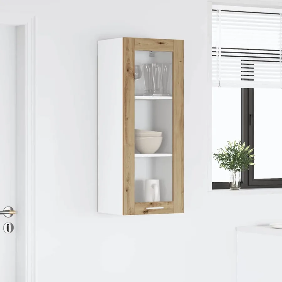 Armoire suspendue avec porte Chêne artisanal 40 x 31 x 100 cm - 4