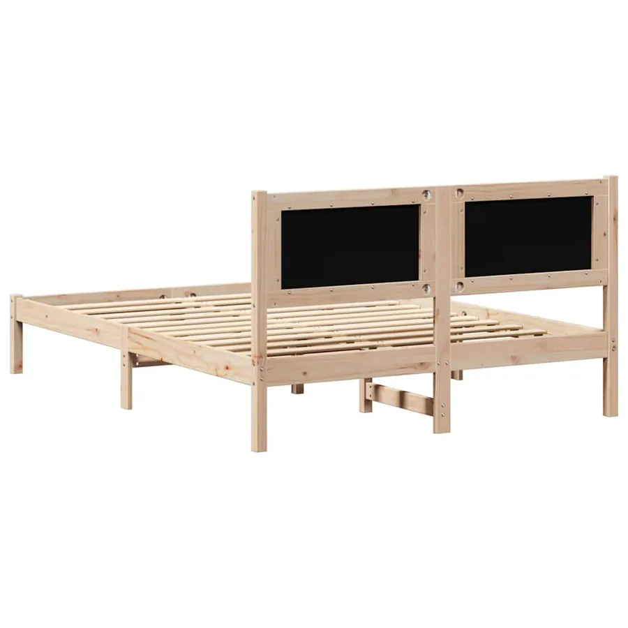 Cadre de lit Gris foncé 150 x 200 cm Pin massif - 7