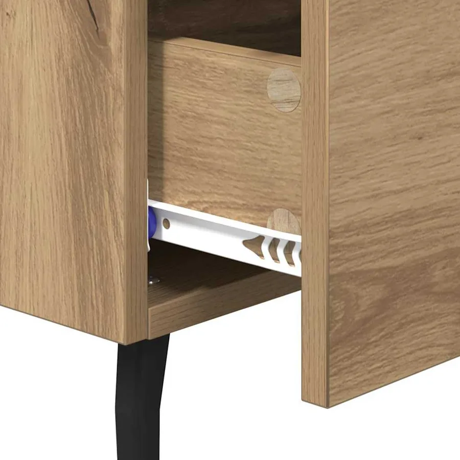 Cabinet de chevet Chêne artisanal 40 x 35 x 47,5 cm - 9