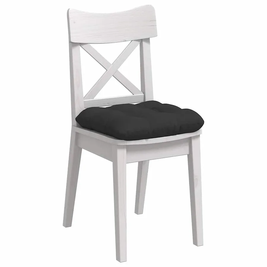 Coussins de siège 4 pcs Noir 40 x 40 cm Tissu en microfibre - 3