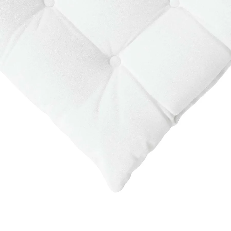 Coussins de siège 4 pcs Blanc 40 x 40 x 6 cm tissu - 9
