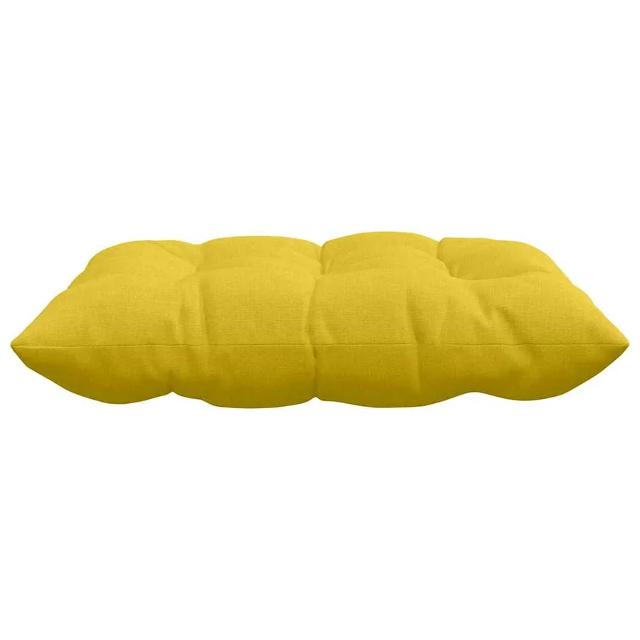 Coussins de siège 4 pcs Jaune clair 40 x 40 x 6 cm tissu - 6
