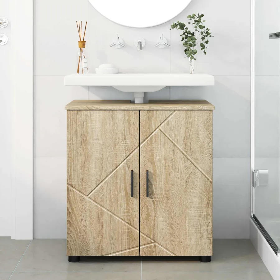 Cabinet de salle de bain Chêne Sonoma 61 x 35 x 64 cm - 4