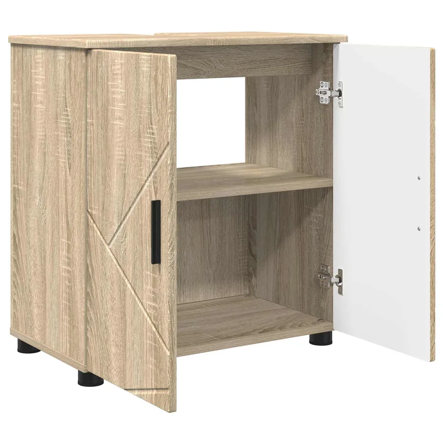 Cabinet de salle de bain Chêne Sonoma 61 x 35 x 64 cm - 5