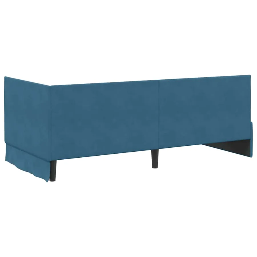 Cadre de lit d'angle Bleu 90 cm x 200 cm Velours - 7