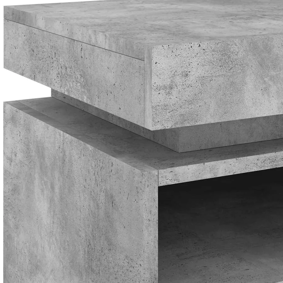 Armoires de chevet avec lumières LED 2 pcs gris béton - 8