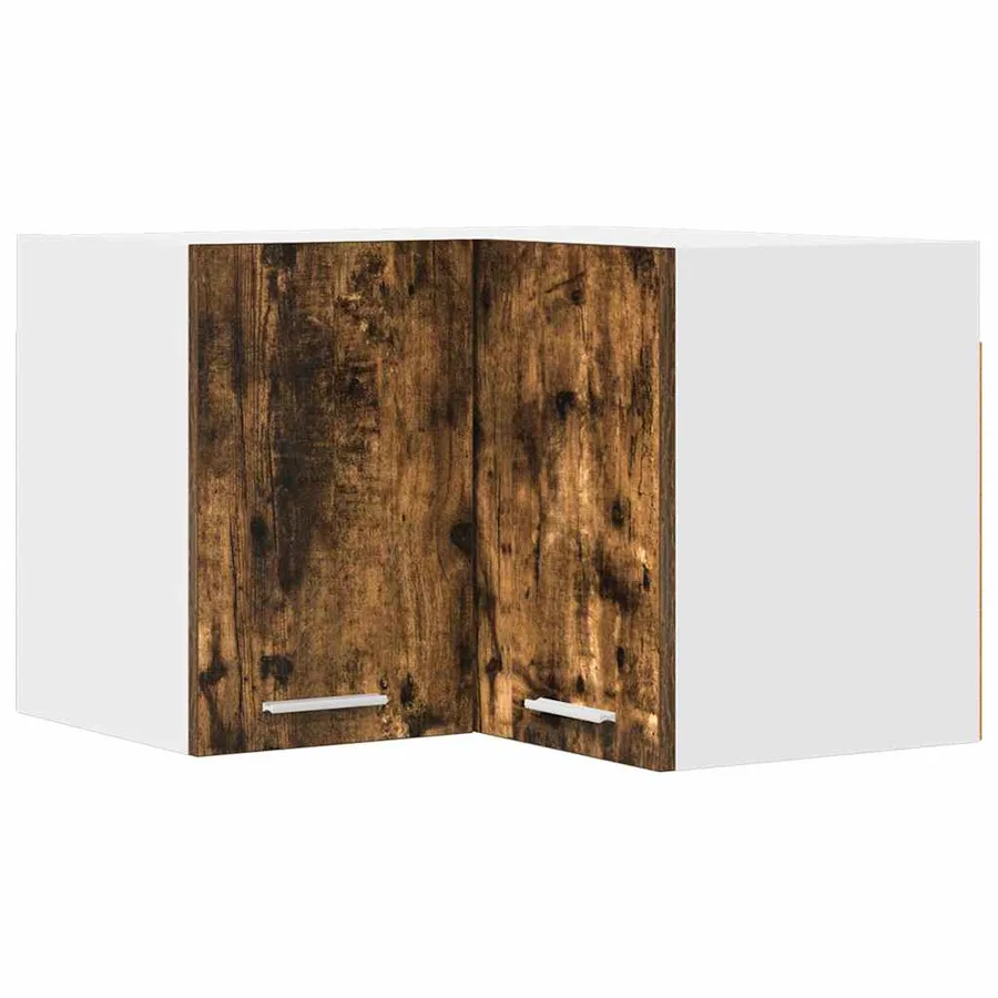 Armoire suspendue Chêne fumé et Blanc 57 x 57 x 40 cm - 2
