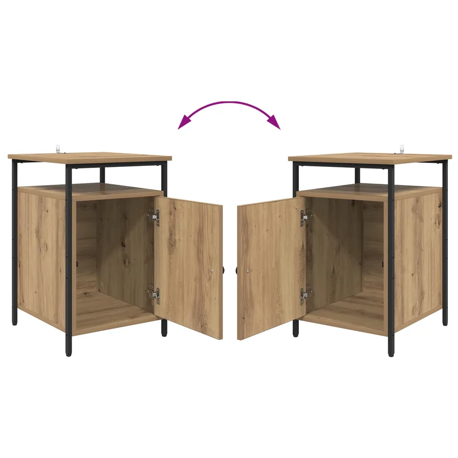 Cabinet de chevet 2 pc Chêne artisanal 40 x 42 x 60cm - 13