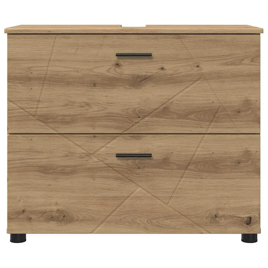 Cabinet de salle de bain Chêne artisanal 76,5 x 35 x 64 cm - 6