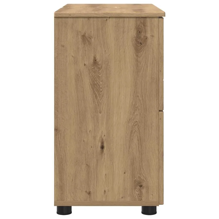 Cabinet de salle de bain Chêne artisanal 76,5 x 35 x 64 cm - 7