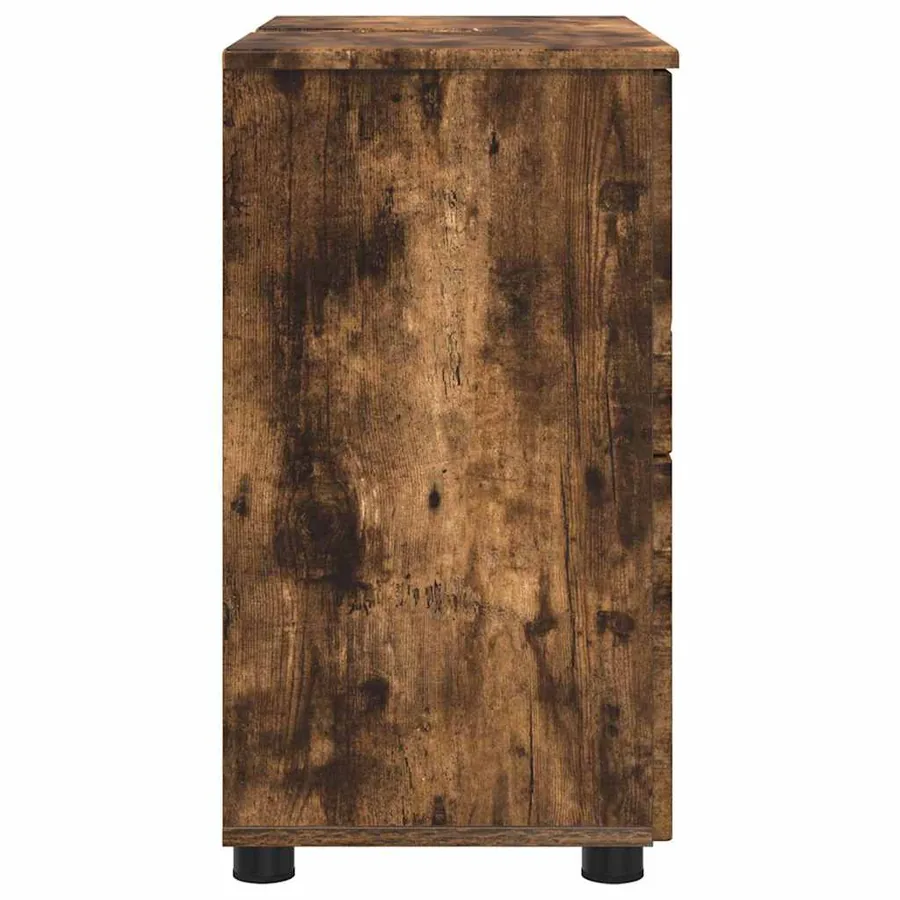 Cabinet de salle de bain Chêne fumé 76,5 x 35 x 64 cm - 7