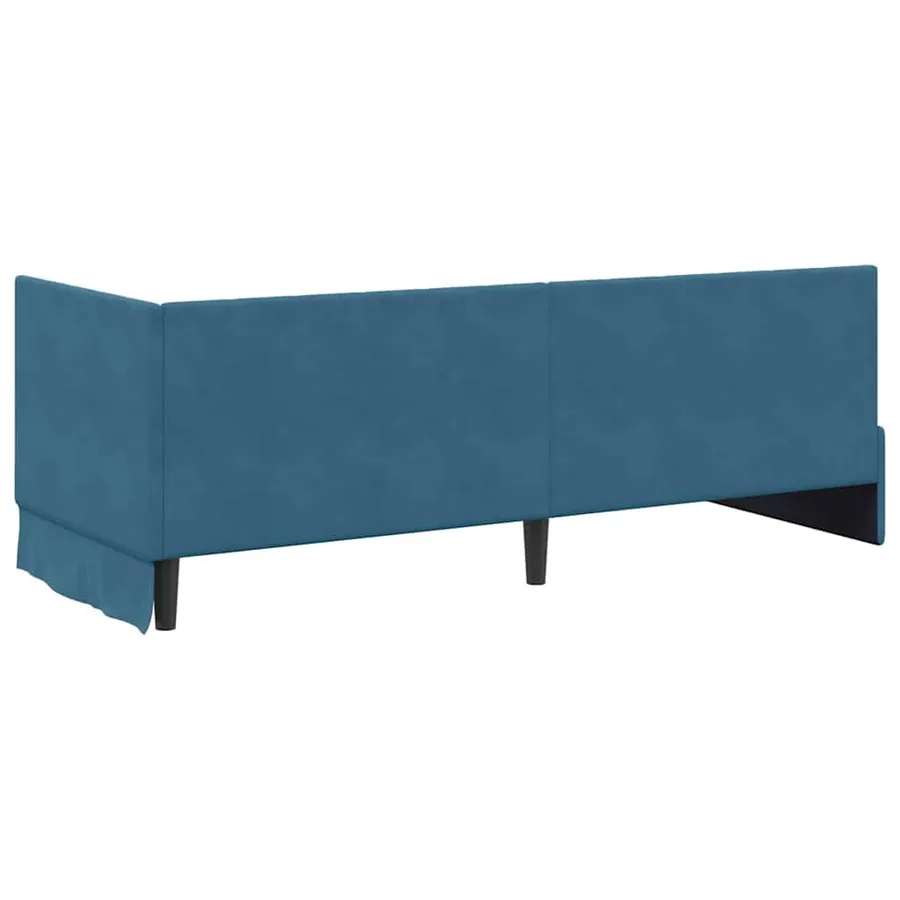 Cadre de lit d'angle Bleu 80 cm x 200 cm Velours - 7
