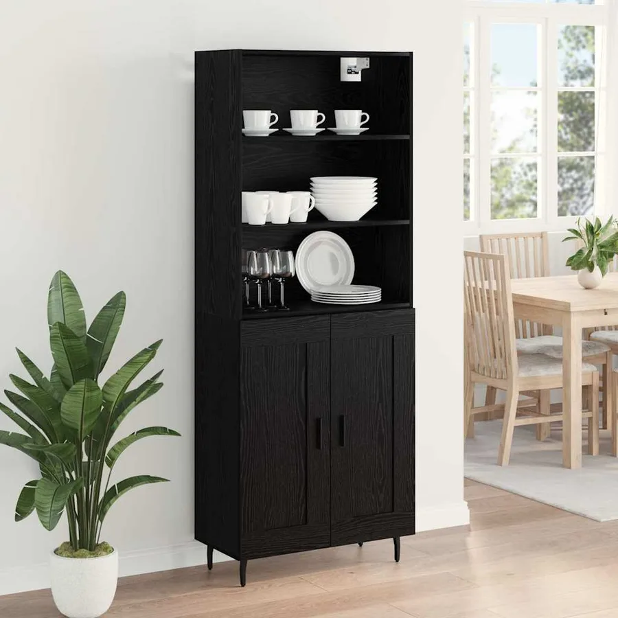 Haut Armoire Chêne noir 69,5 x 34 x 180 cm - 4