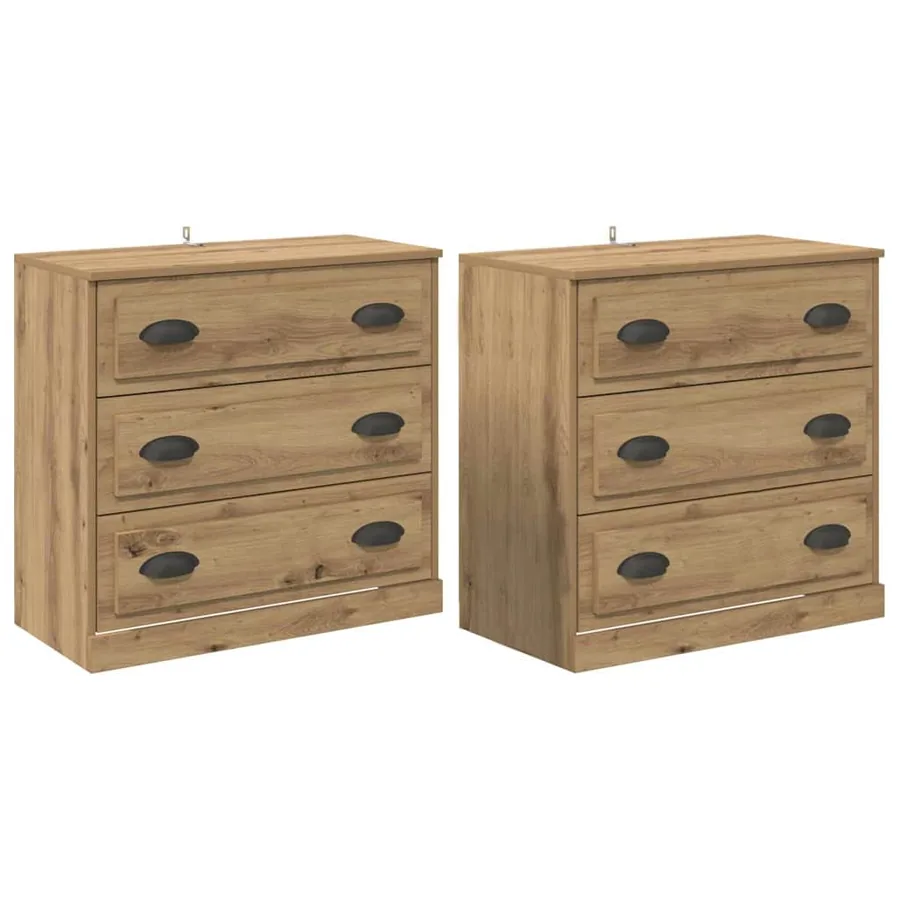 Buffets 2 pcs Chêne artisanal 70 x 35,5 x 67,5 cm - 2