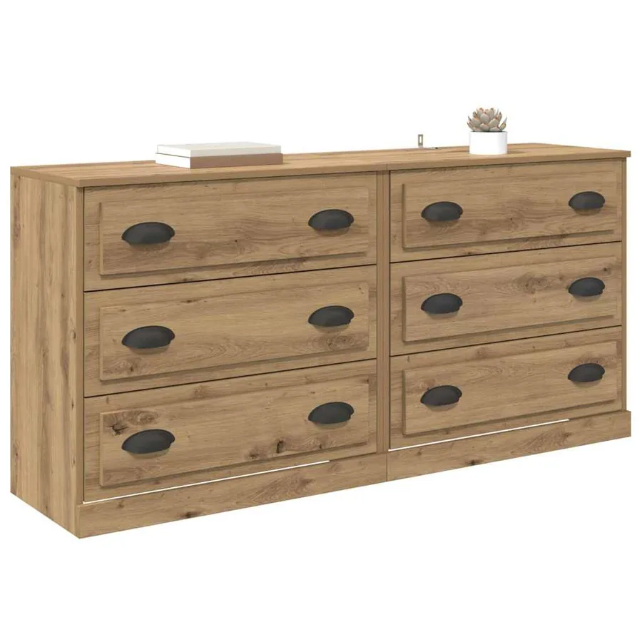 Buffets 2 pcs Chêne artisanal 70 x 35,5 x 67,5 cm - 3
