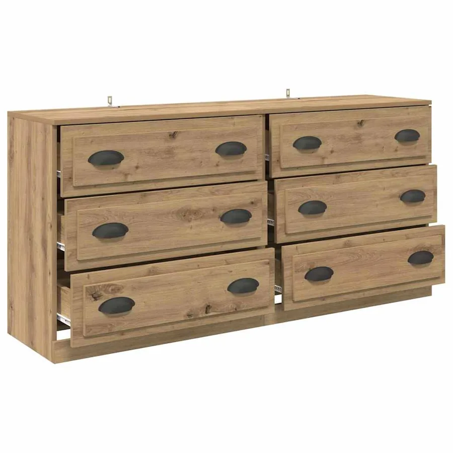 Buffets 2 pcs Chêne artisanal 70 x 35,5 x 67,5 cm - 5