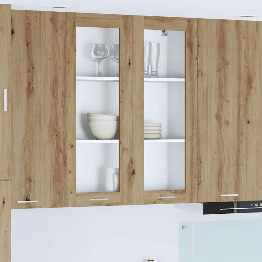 Armoire suspendue avec porte Chêne artisanal 80 x 31 x 100 cm