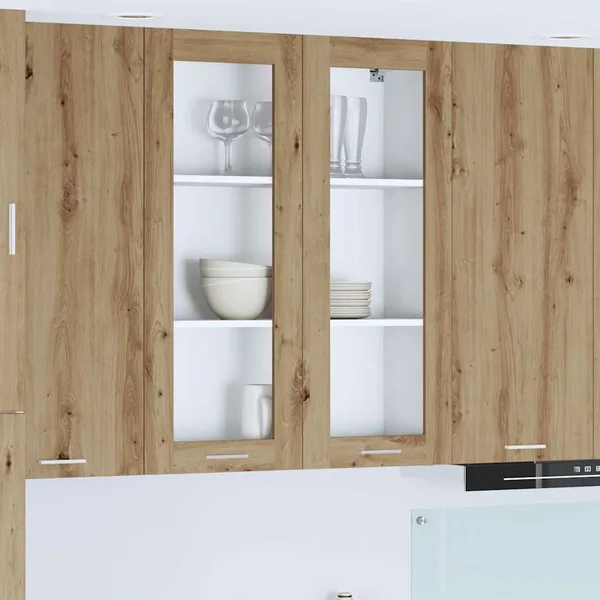 Armoire suspendue avec porte Chêne artisanal 80 x 31 x 100 cm