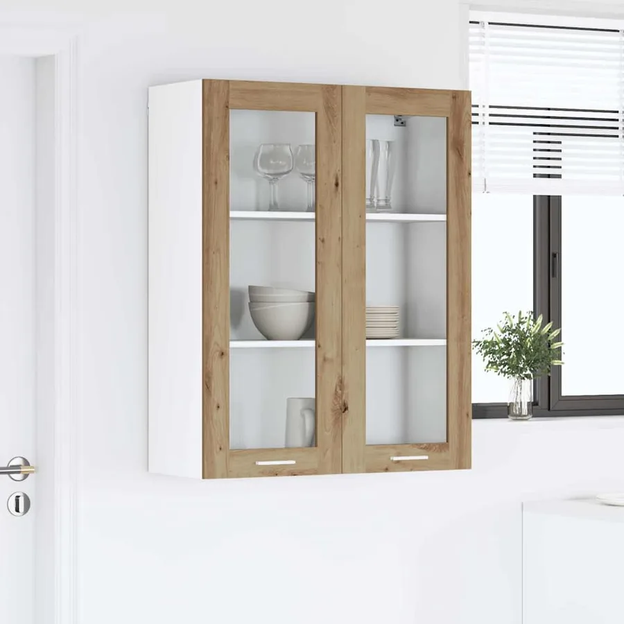 Armoire suspendue avec porte Chêne artisanal 80 x 31 x 100 cm - 4