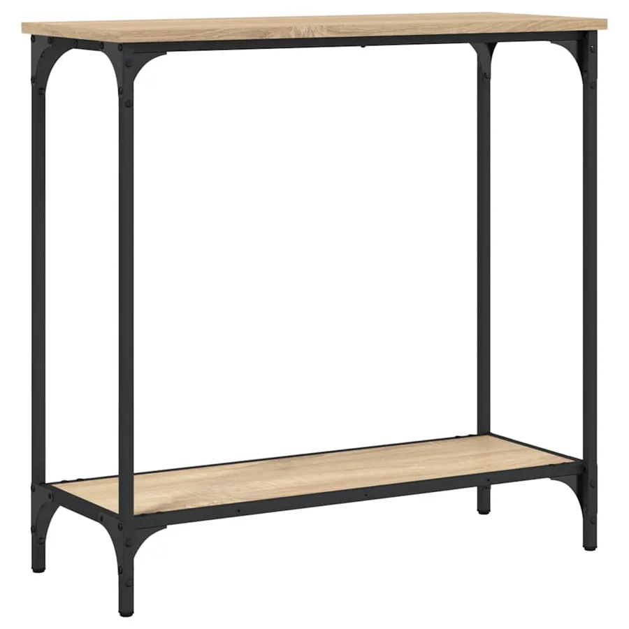 Table console Chêne Sonoma 75x30,5x75 cm Bois d'ingénierie - 6