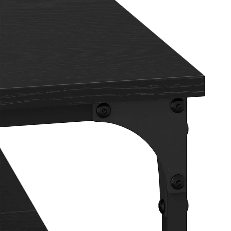 Table basse Chêne noir 100 x 100 x 40 cm Bois d'ingénierie - 9