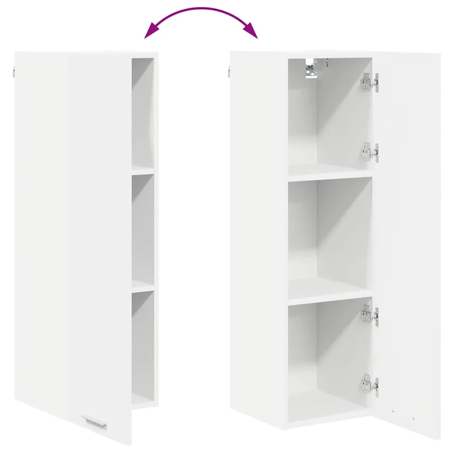 Armoire suspendue Blanc 30 x 31 x 100 cm Bois d'ingénierie - 11