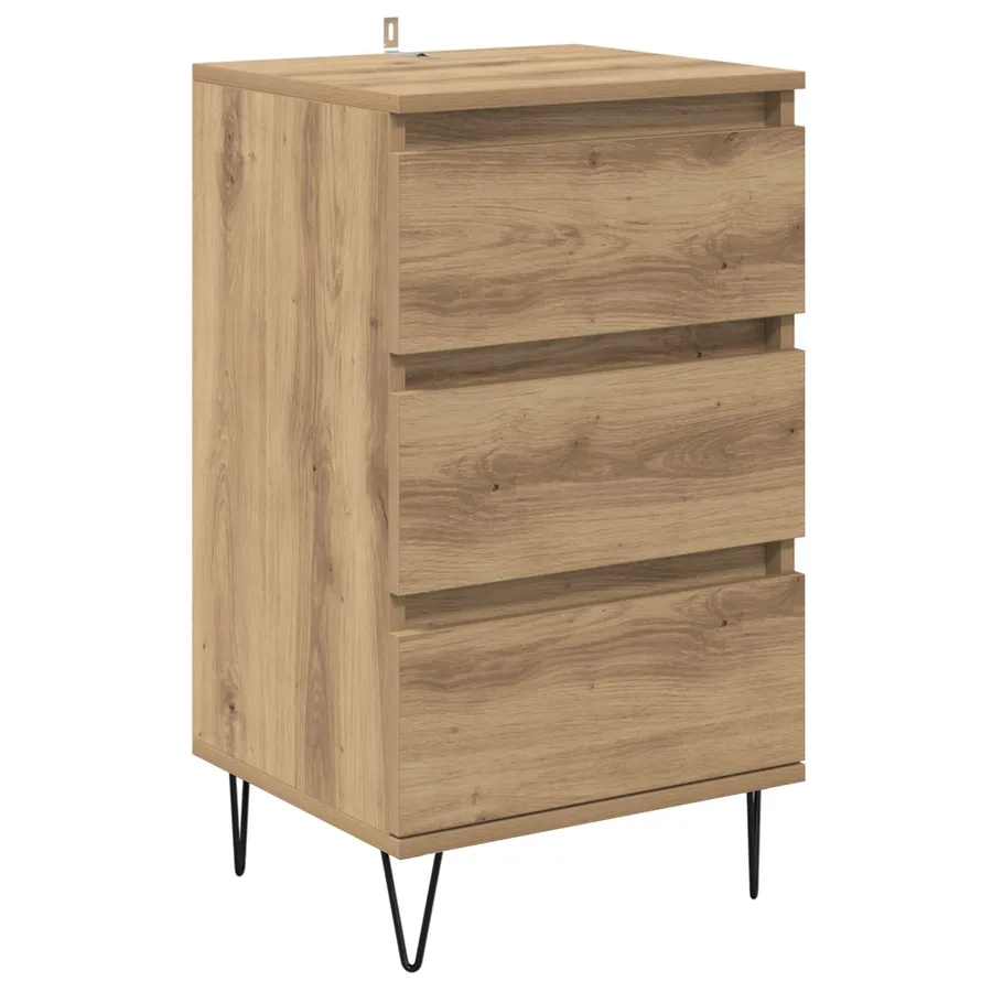 Buffet Chêne artisanal 40 x 35 x 70 cm Bois d'ingénierie et fer - 2