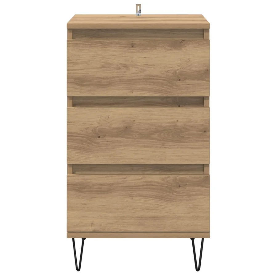 Buffet Chêne artisanal 40 x 35 x 70 cm Bois d'ingénierie et fer - 6