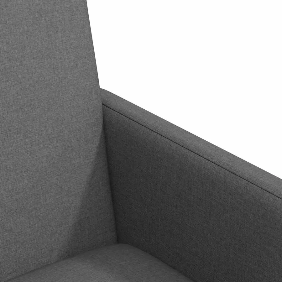 Chaises de Salle à Manger avec Roues 2 pcs Gris foncé tissu - 7