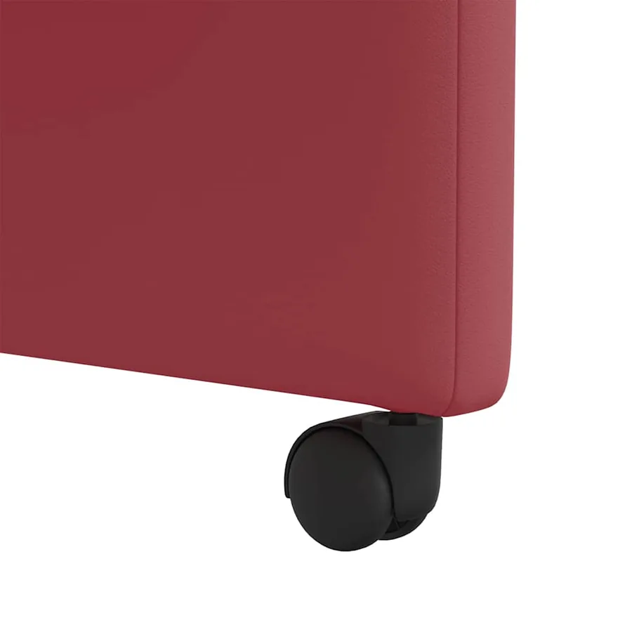 Chaises de Salle à Manger avec Roues 2 pcs Bordeaux Faux cuir - 9