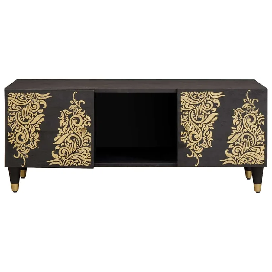 Table basse Noir 100 x 54 x 40 cm Bois de mangue massif - 3