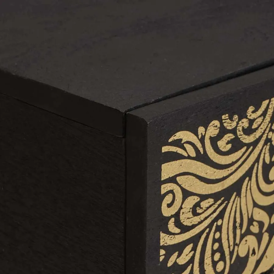 Table basse Noir 100 x 54 x 40 cm Bois de mangue massif - 6