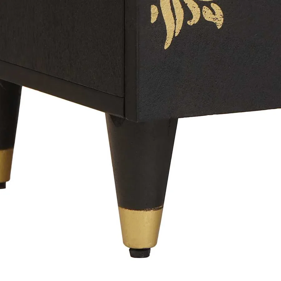 Cabinet de chevet avec tiroir 2 pcs Noir 40 x 33 x 46 cm - 9