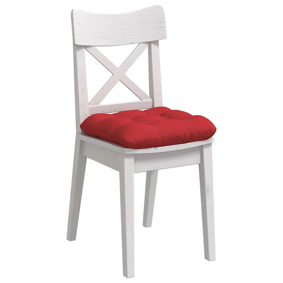 Coussins de siège 4 pcs Rouge 45 x 45 x 12 cm tissu - 3
