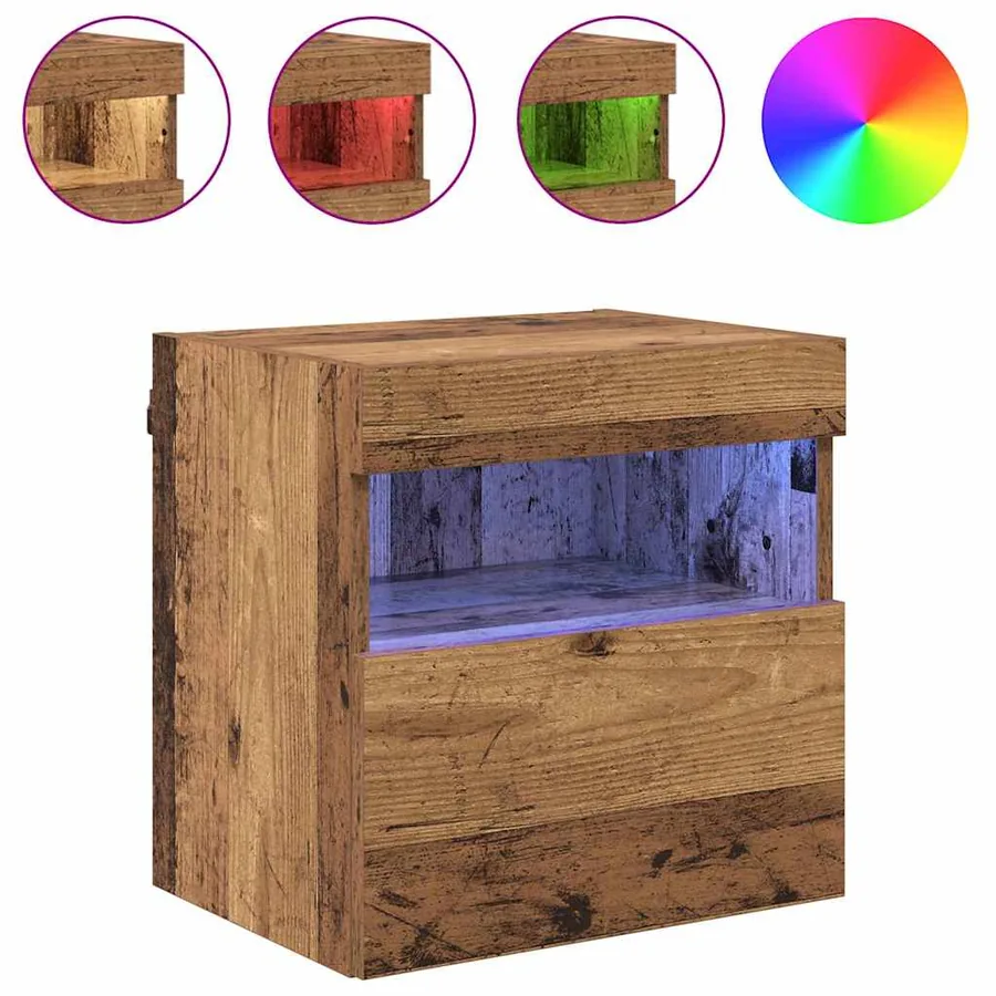 Meuble TV mural Bois Ancien 40 x 30 x 40 cm Bois d'ingénierie - 4