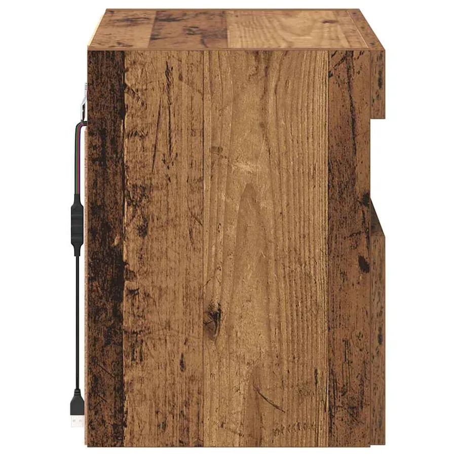 Meuble TV mural Bois Ancien 40 x 30 x 40 cm Bois d'ingénierie - 9
