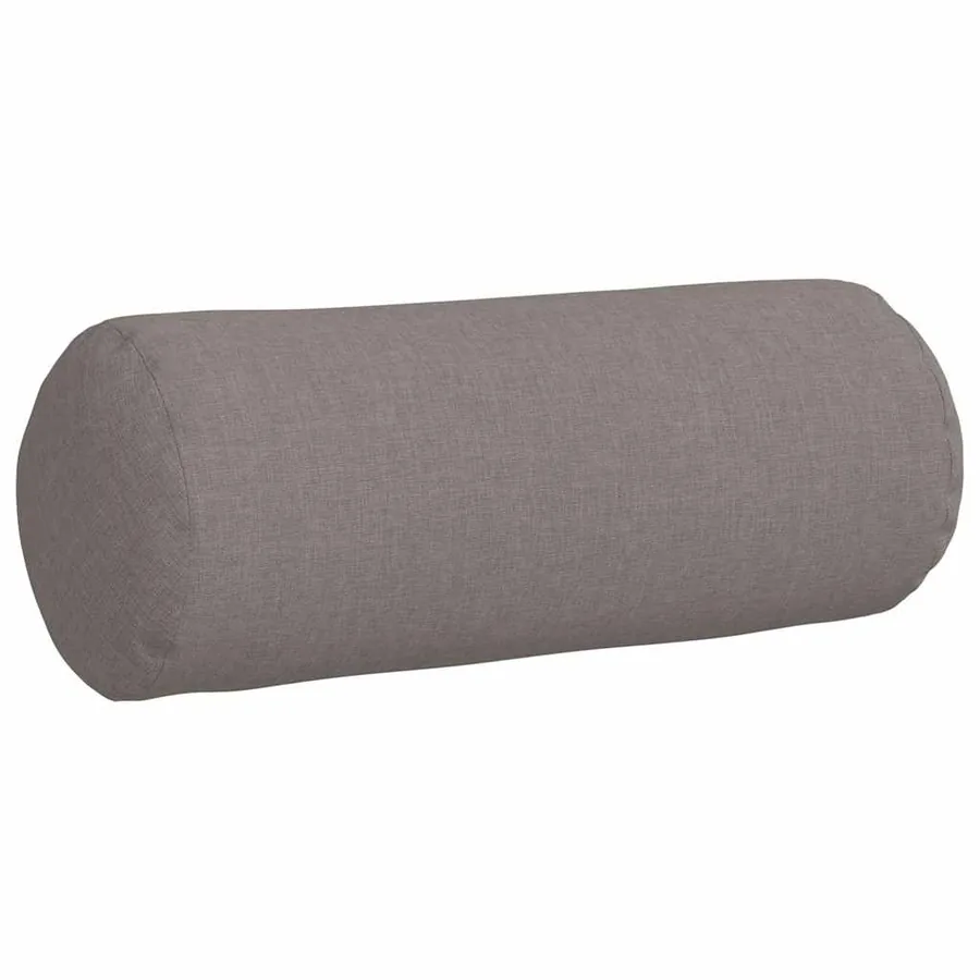 Coussins d'accent 2 pcs Taupe Ø 15 x 40 cm tissu - 5