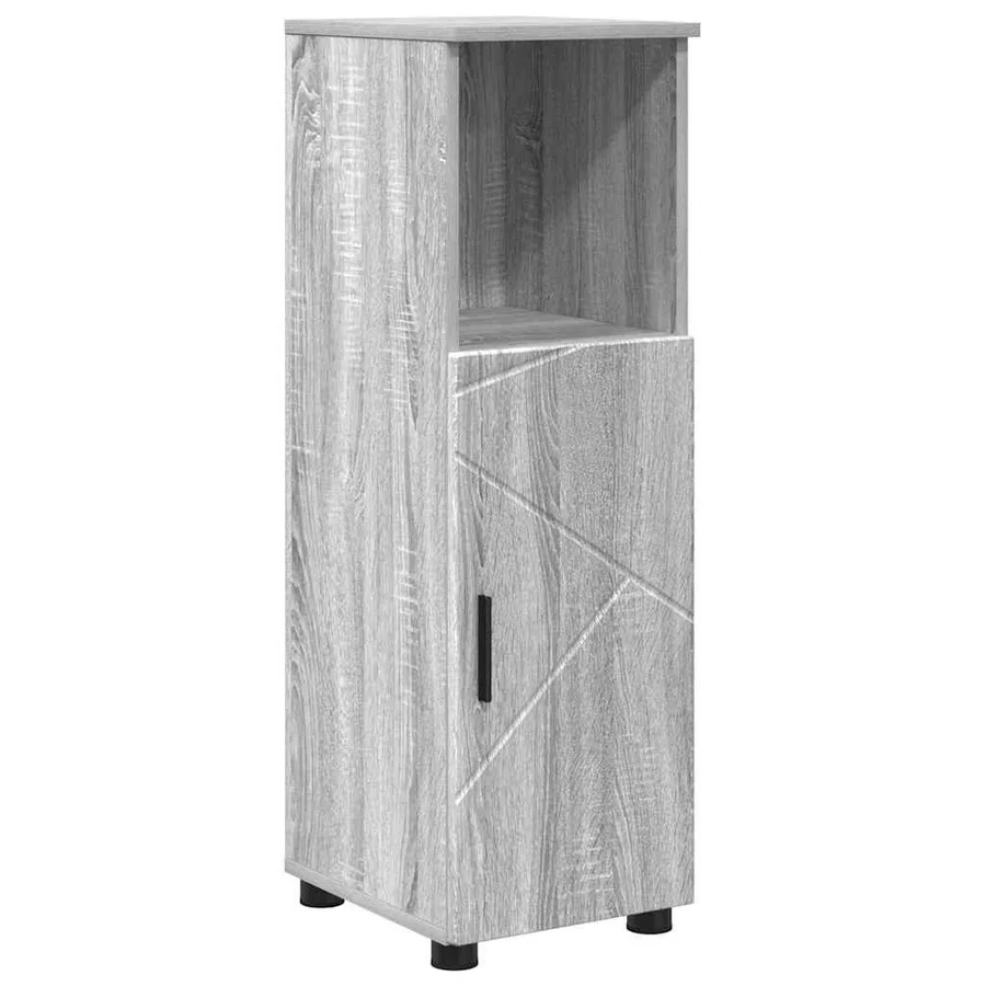 Cabinet de salle de bain avec porte Gris Sonoma 30 x 35 x 95 cm - 2