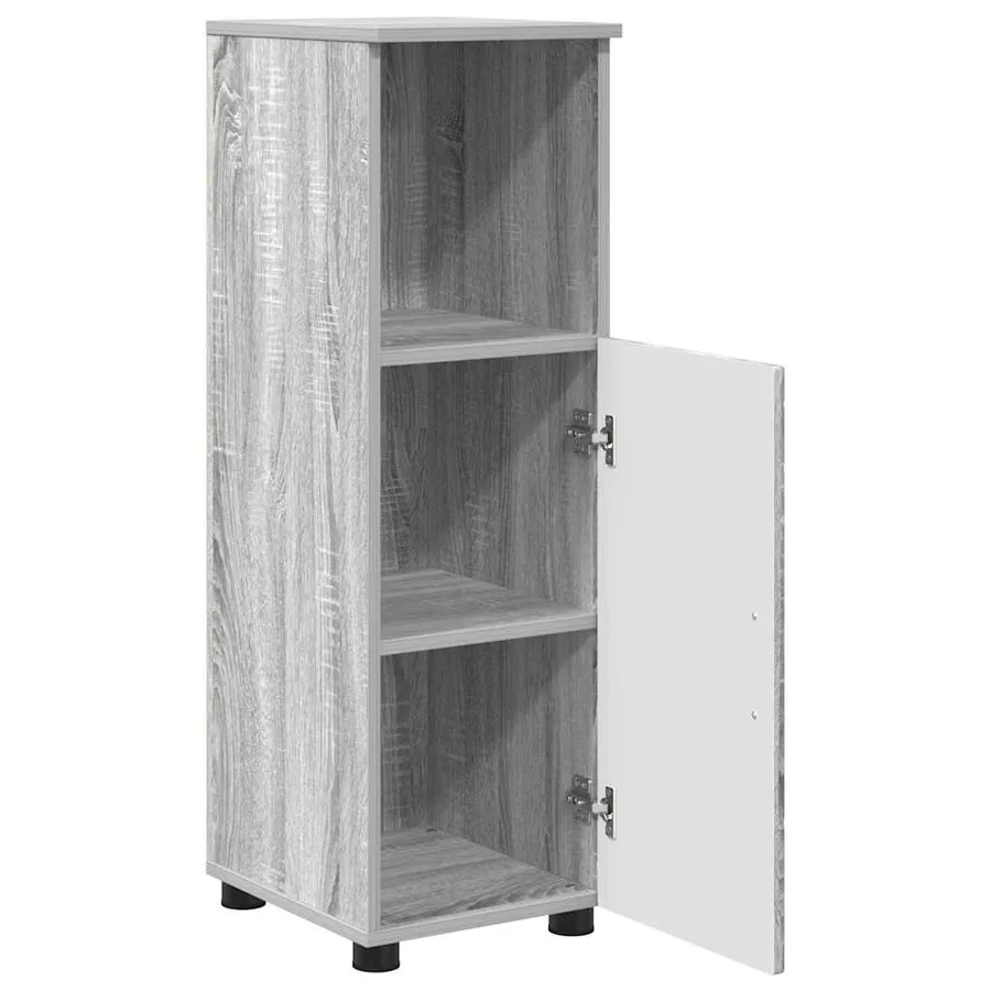 Cabinet de salle de bain avec porte Gris Sonoma 30 x 35 x 95 cm - 5